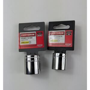 Craftsman Universal Sockets 12-5/8 IN 3/8" 12PT Inch US 24974 Lot 2 New on Cards